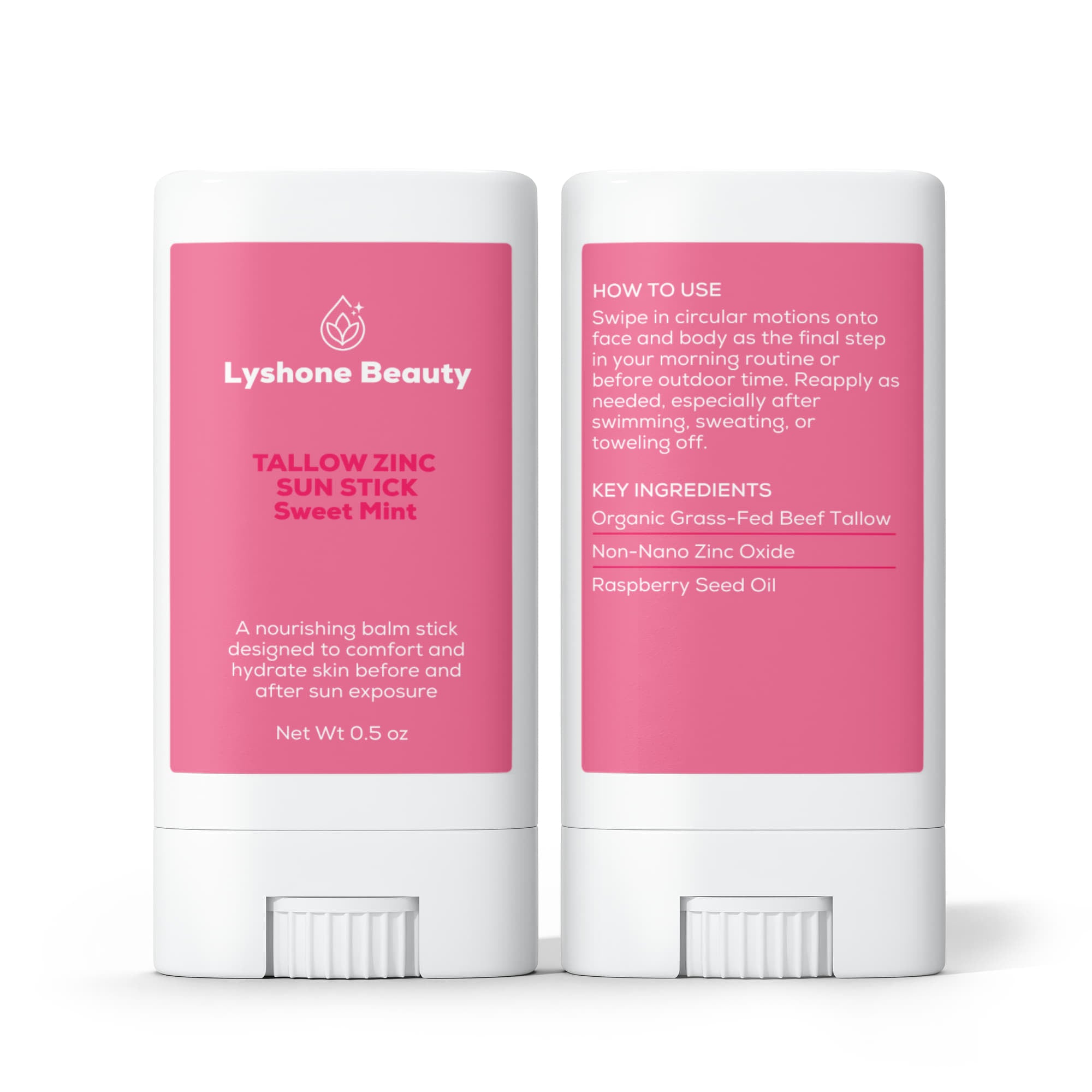 Lyshone 2 Pack Tallow Zinc Sun Stick